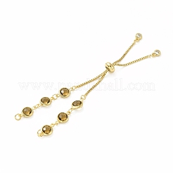 Настоящий позолоченный браслет из 18-каратной латуни со стразами MAK-M026-01G