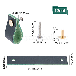 Прямоугольные кожаные ручки ящиков AJEW-WH0251-71B