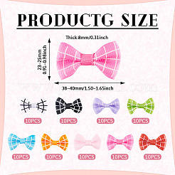 90 шт. 9-х цветные аксессуары из полиэстера для украшения&nbsp;DIY-TA0012-88