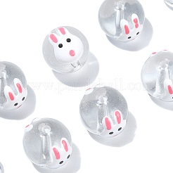 10шт прозрачные стеклянные эмалевые бусины&nbsp;GLAA-CJ0001-97