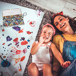 Обувь с принтом холст картина кисть сумка для хранения ручки AJEW-WH0162-22