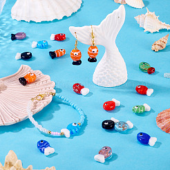 16шт 4 стиля ручной работы бусины лэмпворк&nbsp;LAMP-TA0001-94