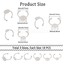 3 размер нержавеющая сталь открытая манжета кольцо для пальца поиск STAS-CA0001-92P