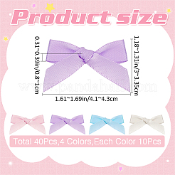 Заколки для волос из полиэстера с бантом из кожи аллигатора AJEW-CP0008-35C