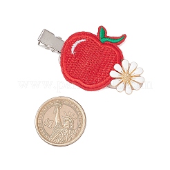 Заколки для волос из сплава и пластика в виде яблока из кожи аллигатора PHAR-JH00128