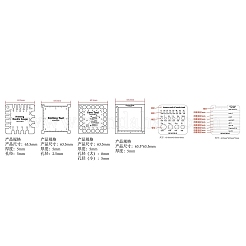 Квадратная деревянная вязальная спица и обертка пряжи на дюйм DIY-WH0033-90