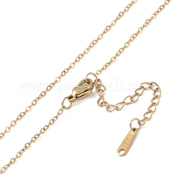 201 ожерелье из нержавеющей стали с цепочкой NJEW-P309-22B-G