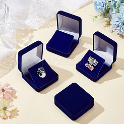 Бархатная упаковочная коробка для значков&nbsp;CON-WH0086-138B