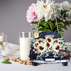 Деревянные подвесные настенные украшения&nbsp;HJEW-WH0001-06B