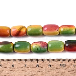 Окрашенные естественный агат бисер пряди&nbsp;G-T144-35