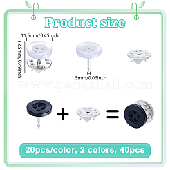 40 шт. 4-дырочные резиновые пуговицы для лацканов&nbsp;BUTT-NB0002-13A