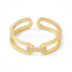 Кольцо-манжета из нержавеющей стали 304 с ионным покрытием (IP) и кубическим цирконием для женщин RJEW-C060-27G