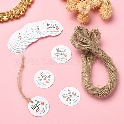 100 шт. тематические круглые бумажные подарочные бирки в горошек на День благодарения CDIS-YW0001-10B