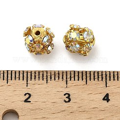 7 мм латунные бусины из хрусталя ab со стразами KK-S519-01B-01G