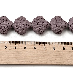 Нити бусин из окрашенной натуральной лавы&nbsp;G-A264-A04-01E