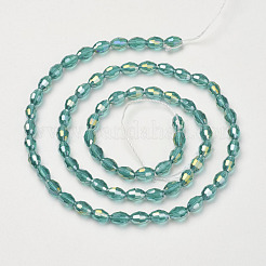 Стеклянные бусины с гальваническим покрытием &nbsp;GC885Y-2