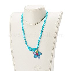 Ожерелья подвески из прозрачного акрила&nbsp;NJEW-JN03521-04