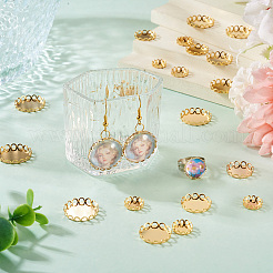 60 шт. 6 стиля оправы для кабошонов из нержавеющей стали 304 STAS-CD0001-11