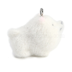 Подвески из флокированной смолы с животной тематикой&nbsp;RESI-M051-01B