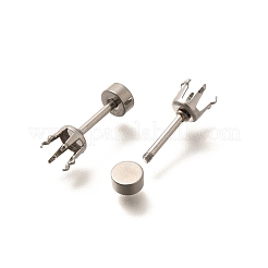 Фурнитура для сережек-гвоздиков из нержавеющей стали 304&nbsp;STAS-F311-18P-01B