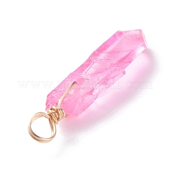 Подвески окрашенные натуральным кварцем&nbsp;PALLOY-JF01269-01