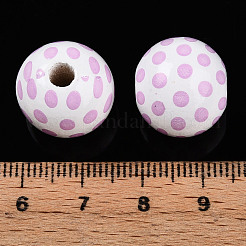 Деревянные бусины с принтом на пасхальную тематику WOOD-T032-22J