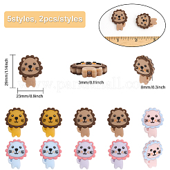 10 шт. 5 цвета пищевые экологически чистые силиконовые бусины SIL-CA0002-19