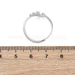 925 кольцо-манжета из стерлингового серебра для женщин RJEW-U046-04P