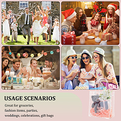 Прямоугольные прозрачные сумки из ПВХ с ручкой на День святого Валентина ABAG-WH0038-38