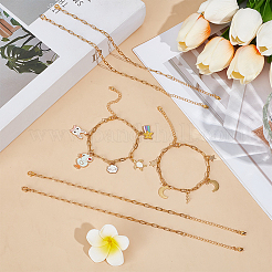 Браслеты из нержавеющей стали 304 и цепочки Rolo&nbsp;BJEW-OC00001