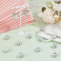 30 шт. печатные силиконовые фокусные бусины SIL-SC0001-73