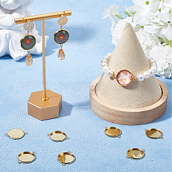 30 шт. оправы для кабошонов из нержавеющей стали 304 STAS-BBC0004-67A-G