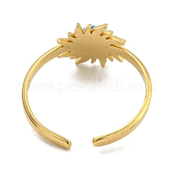 Ионное покрытие (ip) 304 нержавеющая сталь синтетические бирюзовые манжеты кольца&nbsp;G-Z056-01G-04