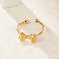 Кольца-манжеты из нержавеющей стали 304 с бантом для женщин&nbsp;LS-RJEW-G338-08G