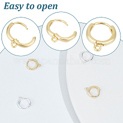 4 шт. 2 стильные серьги-кольца из стерлингового серебра 925 пробы STER-GO0001-07