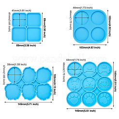 4шт 4 стиля DIY силиконовые Молды DIY-BG0001-23