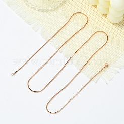 1.5 мм стойка покрытие латунь змейка цепи ожерелья для женщин мужчин MAK-L044-13RG