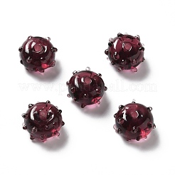 Ручной работы ухабистым Шарики Lampwork&nbsp;LAMP-E023-06C