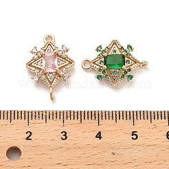 Стеклянный прямоугольный соединительный брелок&nbsp;KK-M314-18KCG