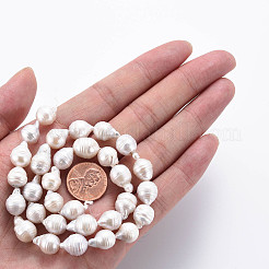 Природные Кеши жемчуг пряди PEAR-S020-F08