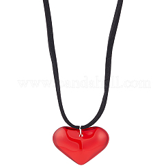 1 шт. стеклянные подвески в форме сердца для женщин&nbsp;NJEW-LP0001-12A