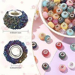 100 шт. 2 вида бусин из смоляных страз европейского дизайна&nbsp;RESI-YW0006-01