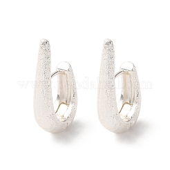 Латунные серьги-кольца в форме буквы U EJEW-A143-01A-S