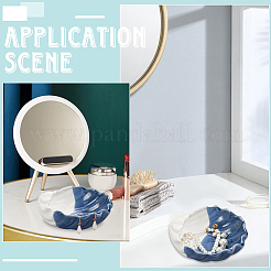 Фарфоровая тарелка для украшений в форме ракушки AJEW-WH2010-77A