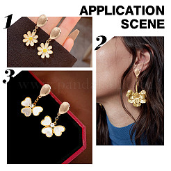 10 шт. каплевидная фурнитура для сережек-гвоздиков из латуни KK-AR0004-05