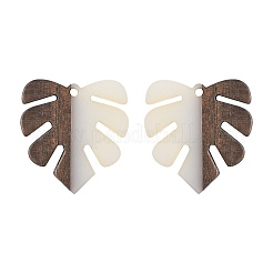 6 шт. подвески из смолы и орехового дерева&nbsp;RESI-FS0002-21