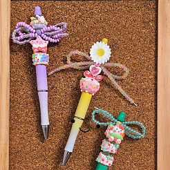 Набор для самостоятельного изготовления круглых и ромашковых силиконовых бусин DIY-DC0002-96