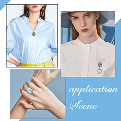 1 набор стеклянных кабошонов с мраморным узором GLAA-PH0002-09