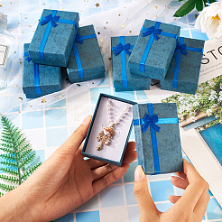 Прямоугольные бумажные подарочные коробки с бантом CON-TAC0010-79B