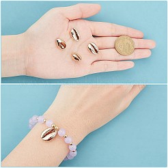 Бусины из ракушек с гальваническим покрытием BSHE-O017-13KCG